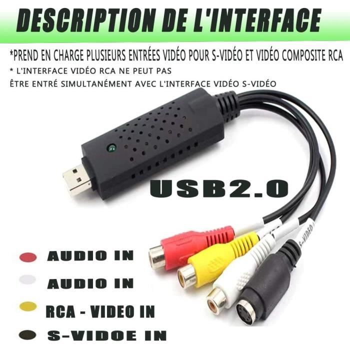 USB Boîtier d'Acquisition Vidéo Audio, Adaptateur de Capture 2.0 CARTE D' ACQUISITION AUDIO - CARTE D'ACQUISITION VIDEO - Cdiscount Informatique