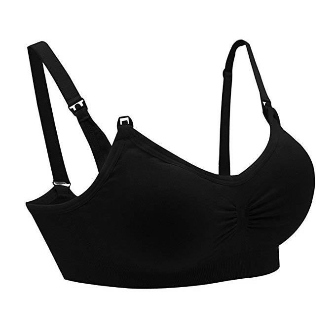Momcozy Soutien-gorge D'allaitement Sans Couture Pour L'allaitement Et La Grossesse, Avec Rallonges Et Clips, Marron, Taille 3XL