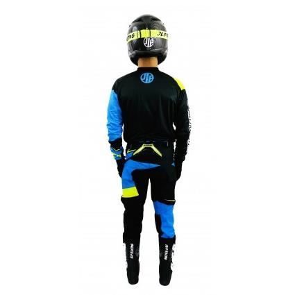 JLP RACING Tenue Moto Cross Enfant - Pantalon + Maillot + Gants - Rouge - Tailles 5-12 Ans - Pour Quad, VTT, BMX