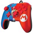 Manette filaire - PDP - Super Mario - Nintendo Switch et Switch OLED - Câble 3 m - Licence officielle Nintendo - Motif Mario - Bleu-3