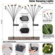 4 Pack 10LED Luciole Lampe solaire - Blanc Chaud - 2 Modes d'éclairage - Etanche IP65 - Lumières Solaire Jardin Firefly Décoratives-3