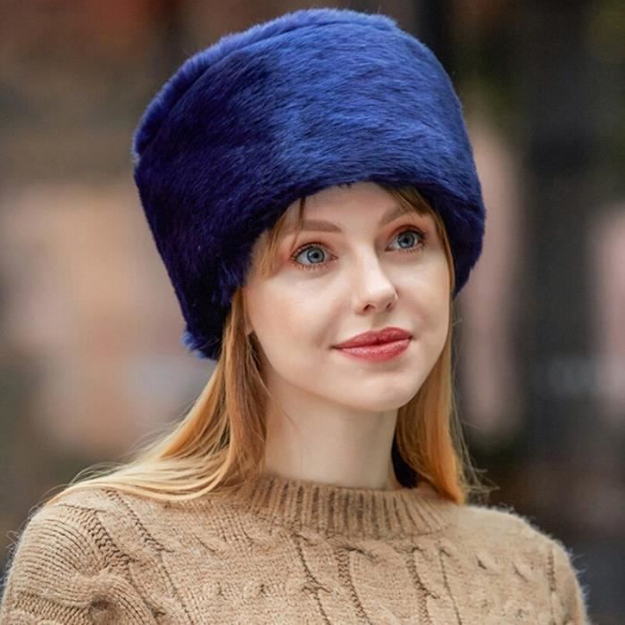 Chapeau Fausse Fourrure Russe – Bonnet D’hiver Doux Et Chaud – Cache-oreilles – Style Trappeur Pour Ski Et Neige