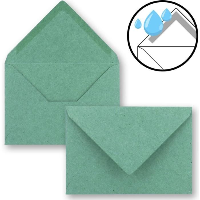 Lot 50 Enveloppes B6 Vert Eucalyptus - 17,5x12,5cm - 120g/m² - NEUSER FarbenFroh