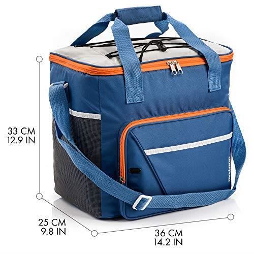 Sac Isotherme 50 Litres Pliable - Grand Sac Glacière Voiture Pour Pique-Nique Camping Barbecue