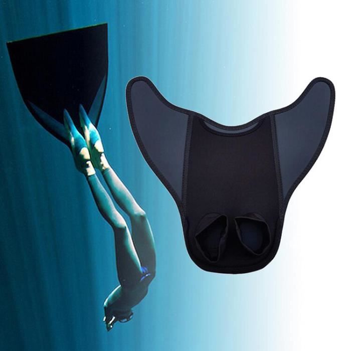 Luckxing Queue Sirène En Caoutchouc – Palme Monobloc Courte, Talon Ouvert Réglable, Pour Plongée Et Natation Enfants/adultes