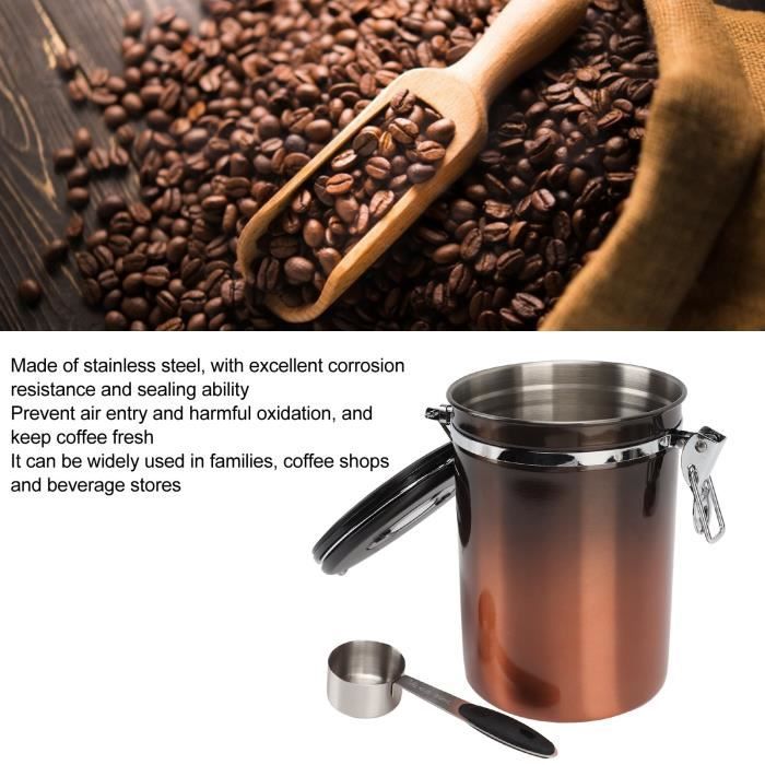 Boîte à café hermétique pour 1 kg de grains de café avec couvercle sous  vide