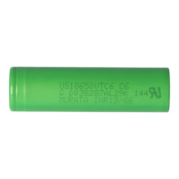 Sony Konion US18650VTC6 Batterie pour E-Cigarette et E-Shisha 3,6 Volt min.  3000mAh, type de sortie: 3120mAh maximum, 30A - Cdiscount Au quotidien