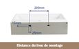 Lavabo de Salle de Bain Suspendu avec Bonde Vidange - Vasque à Poser Blanc - Lave Main en Céramique - Lavabo de Comptoir - 50 x-4
