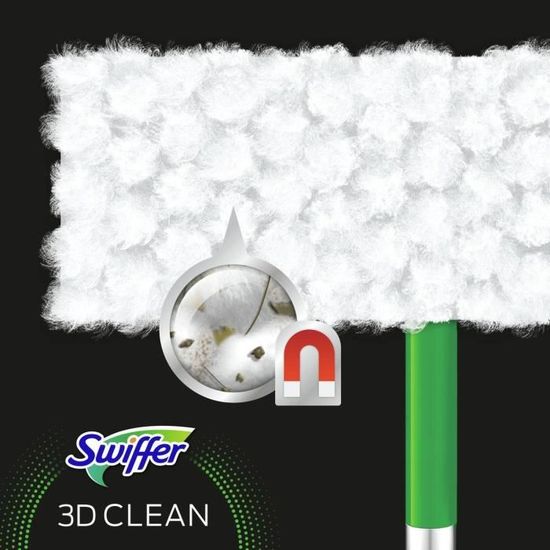 SWIFFER 3D Clean lingettes balai attrape poussière 14 lingettes pas cher 