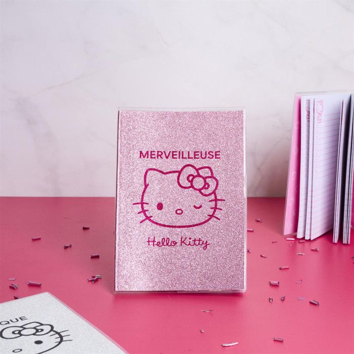 Lot de 5 carnets A5 Hello Kitty pailletés - 5 couleurs et motifs ...