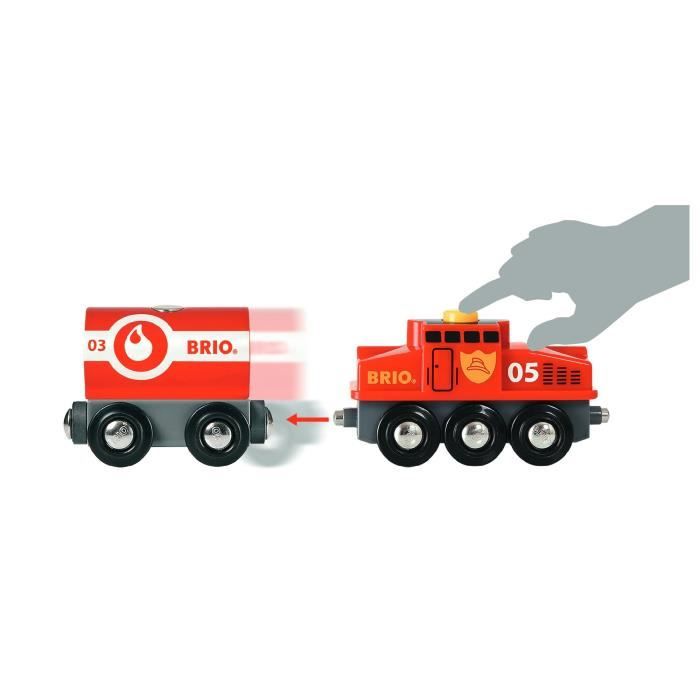Circuit Train BRIO Police BRIO World - 36025 - Circuit Intervention D'Urgence - Coffret Complet De 44 Pièces Avec Policiers, Pompiers Et Ambulanciers - Circuit De Train En Bois - Jouet Mixte