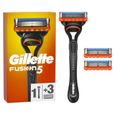 Rasoir Gillette Fusion5 - Homme - Lames multiples - Tête lavable - Noir-0