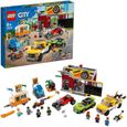 LEGO® City 60258 L’atelier de tuning, Garage Petites Voitures, Idée Cadeau et Jouet Camion pour Enfants de 6 ans et +-0