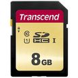 Carte SD 8GB UHS-I U1 TRANSCEND 500S - Class10 - Jusqu'à 95 Mo/s - Garantie limitée 5 ans-0