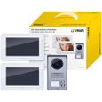 VIMAR Kit vidéophone bifamilial avec blocs d`alimentation multifiche, blanc/gris - K40911-0