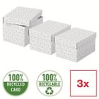 Boîtes de rangement Home - ESSELTE - Format S - Blanc - Carton - x3