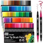 MTEVOTX Feutre Coloriage - Stylo Feutre - Feutres Coloriage Adulte - Pour enfants, artiste, étudiants DIY Esquisse(100 Couleurs)