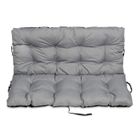 SuperKissen24 Coussin Dossier pour Banc de Jardin Canapé - 180x50 cm et Appui 180x60 - Intérieur-Extérieur - imperméable - Gris