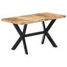 vidaXL Table de salle à manger 140x70x75 cm Bois manguier massif brut