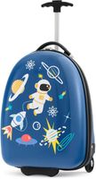 GOPLUS Valise Enfant 16'' Bagage à Roulettes avec Poignée Télescopique à 2 Niveaux-Valise de Voyage Portable&Légère,Astronaute