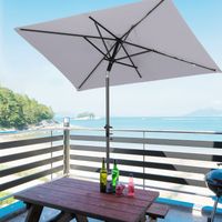 Parasol rectangulaire pour balcon 200×125 cm parasol de jardin UV50+ pour balcon