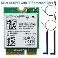 Antennes AX1690I 8DB - Intel®wi-fi 6e Ax411 Intel Tueur Ax1690i Wifi 6e Vitesse 2.4 Gbps 802.11ax 2.4-5-6ghz
