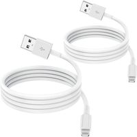[2 Pack] 1m Câble Chargeur iPhone certifiés MFi Apple, Cordon de câble Apple Lightning vers USB 1 mètres [354]