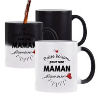 Mug magique Petite Boisson d'une Maman d'amour | Idée Tasse Cadeau Famille Maman Fête des Mères Anniversaire Noël