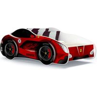 Lit Enfant Voiture 14 Ferrari - Rouge - 70x140 - Sommier et Matelas Inclus