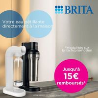 BRITA Machine à Eau Pétillante SodaONE Blanche + 3 Bouteilles 1L en Pet