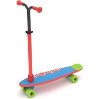Skateboard évolutif CHILLAFISH SKATIESKOOTIE Rouge - Guidon réglable et amovible - Pour enfants de 3 à 12 ans