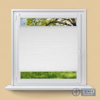 ECD Germany Store Plissé Fenêtre 60 x 100 cm - Blanc - Klemmfix - Sans Perçage - Avec Matériel de Fixation