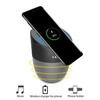 Mini Haut-Parleur Bluetooth et Chargeur Sans Fil Compatible Qi - A1