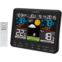 La Crosse Technology WS6825-BLA - Station météo avec écran couleur LCD et capteur de température intérieure/extérieure (ref : WS6…