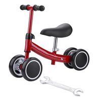 Vélo d'équilibre Draisienne pour enfants 1-2 ans - SURENHAP - Rouge - Fer - 54x45x24cm