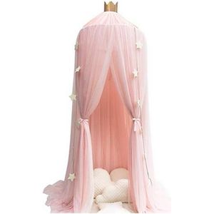Fdit Lit Moustiquaire Ciel de lit Rideaux élégant en Dentelle Princesse Enfants Canopy Rideau pour Parure de lit pour Chambre de Fille 