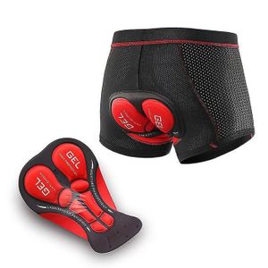 STRING - TANGA Shorts de cyclisme pour hommes Sous-vêtements Respirants 3D Gel Rembourré VTT Vtt Équitation Shorts - Rouge - M