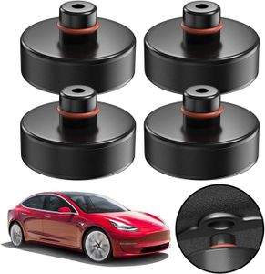 CRIC Noir Noir Tesla Model 3 Lot de 4 Patins en Caoutchouc pour cric Roulant et Support Universel en Caoutchouc pour Voiture et Pratique
