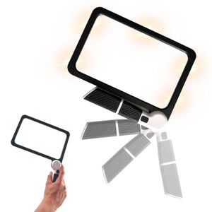 Loupe Portative Professionnelle 5x Grossissement - Verre 7.5 Cm, Dioptrie 3, Manche Antidérapant Noir