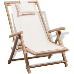 CHAISE LONGUE Chaise longue de jardin Bambou - Bains de soleil, 