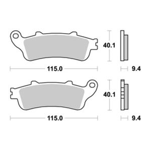Plaquette de frein Kyoto Moto Honda 1300 ST Pan european 2002-2007 AR Neuf
