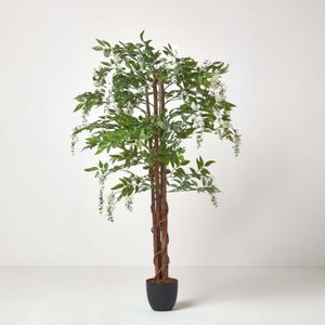 155 cm Homescapes Bambou arbre artificiel feuillu en pot