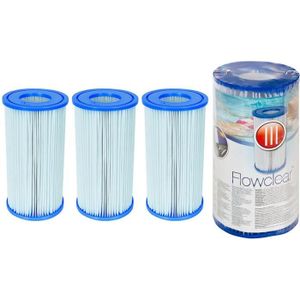 POMPE - FILTRATION  Lot de 3 Cartouches de Filtration Bestway pour Fil