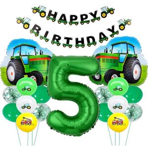 BALLON DÉCORATIF  Tracteur Anniversaire Geko 5 Ans Cadeaux Pour 5 An