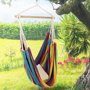 xianghaoshun Chaise Suspendue Chaises Swing Confort Durabilité Chaise hamac Swing Suspendu Chaise hamac avec 2 oreillers Grand hamac Suspendu Chaise pour Patio 