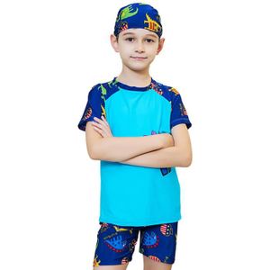 MAILLOT DE NATATION Maillot de Bain Garçon,Ensemble 3 Pièces Maillot d