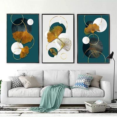 Lot 3 Posters Plantes Vertes 20x30 Cm - Décoration Murale Moderne Salon Chambre Sans Cadre
