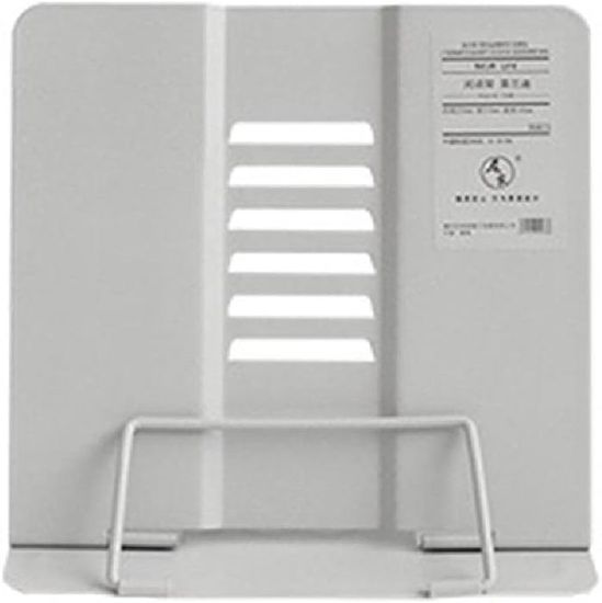 Support De Livre Tubayia Métal - Forme Tour Eiffel - 6 Angles Réglables - Base Antidérapante - Crème