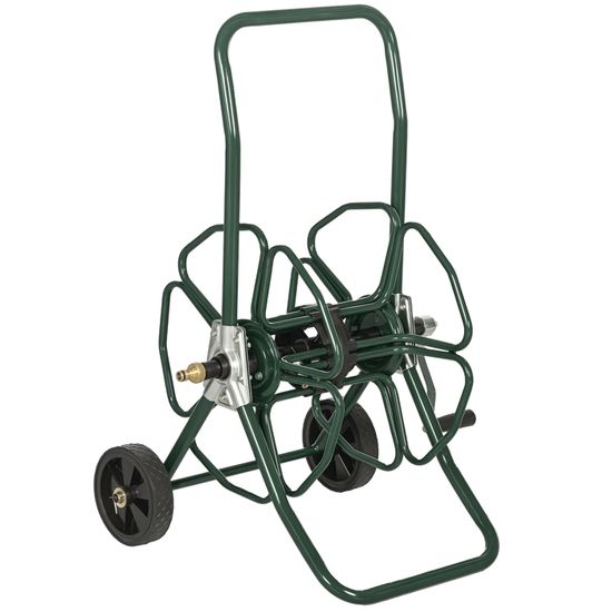 Gardena Avvolgitubo Dévidoir De Tuyau Relaxdays 30m - Support Acier/ plastique, Manivelle, Vert/noir Dévidoir Acier Plastique