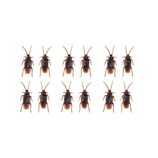 Faux Cafards En Plastique - Lot De 60 - Blague Et Farce Pour Halloween Ou Fêtes - Realiste Et Amusant